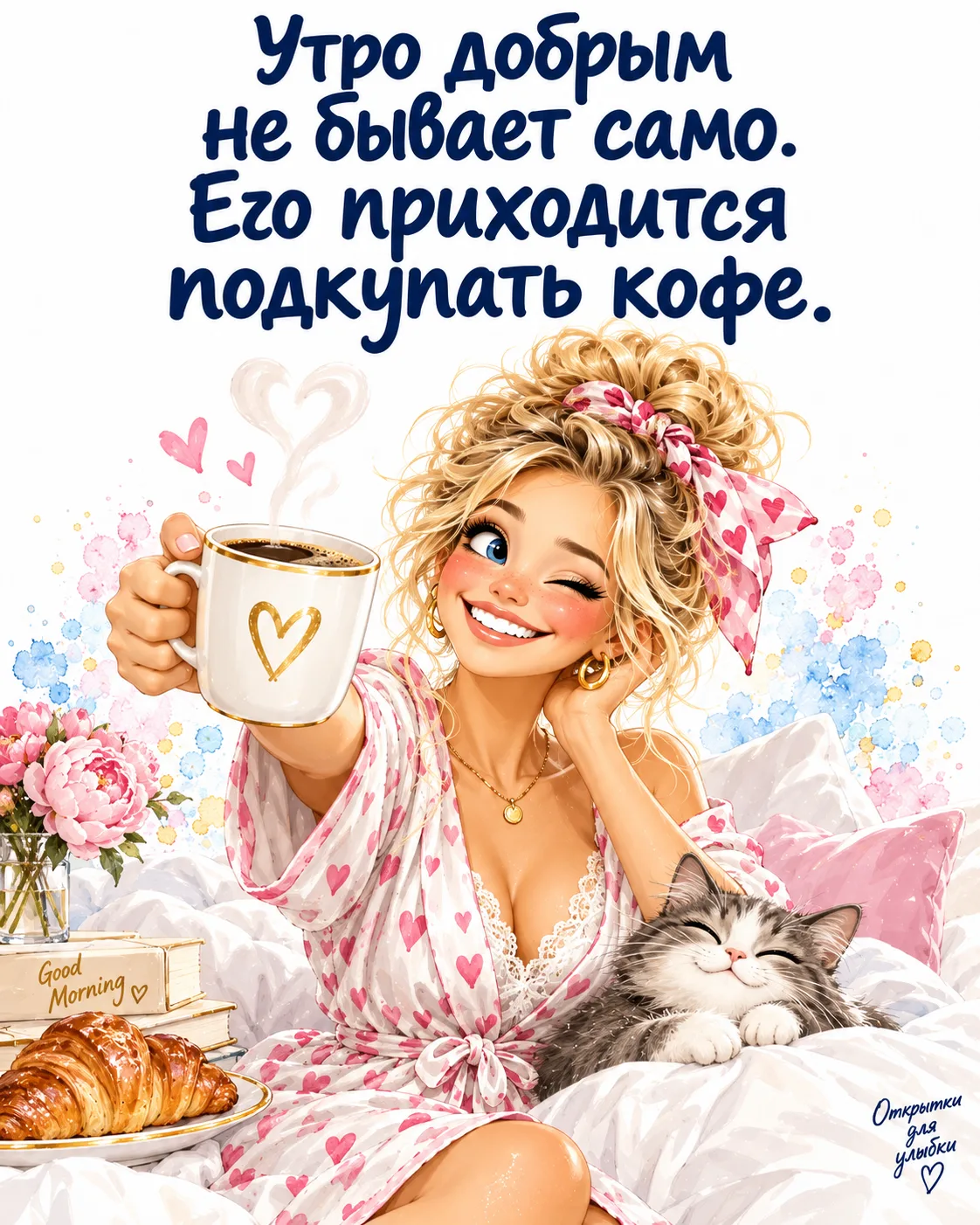 ☕ Утро удалось, если успела выпить кофе раньше, чем кто-нибудь попросил найти носки, пр...