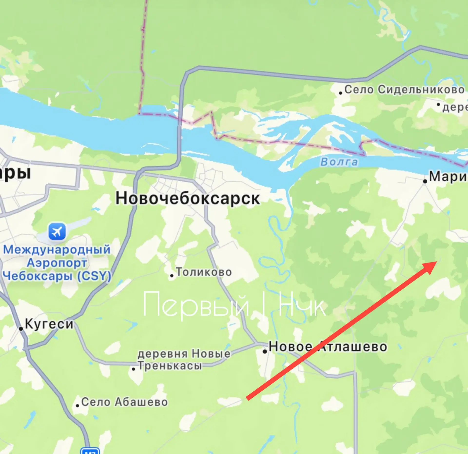 ⚡ Одна из ракет могла пройти прямо около Новочебоксарска в сторону Татарстана, сообщают...