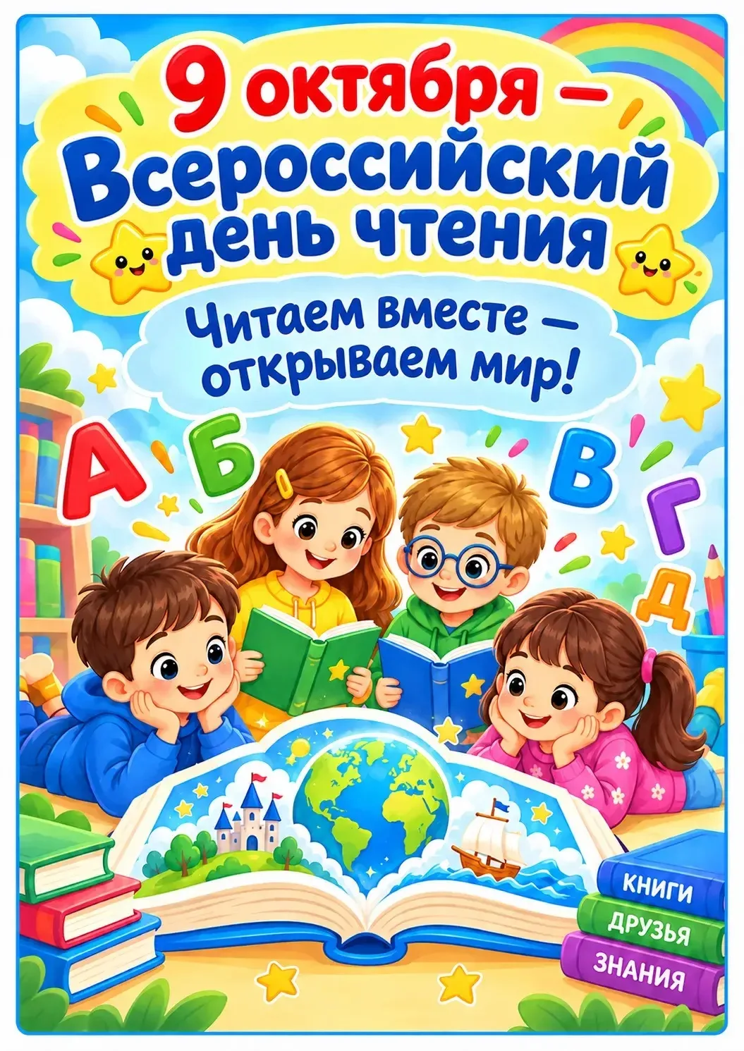 🎉 9 октября — Всероссийский день чтения! 🎉