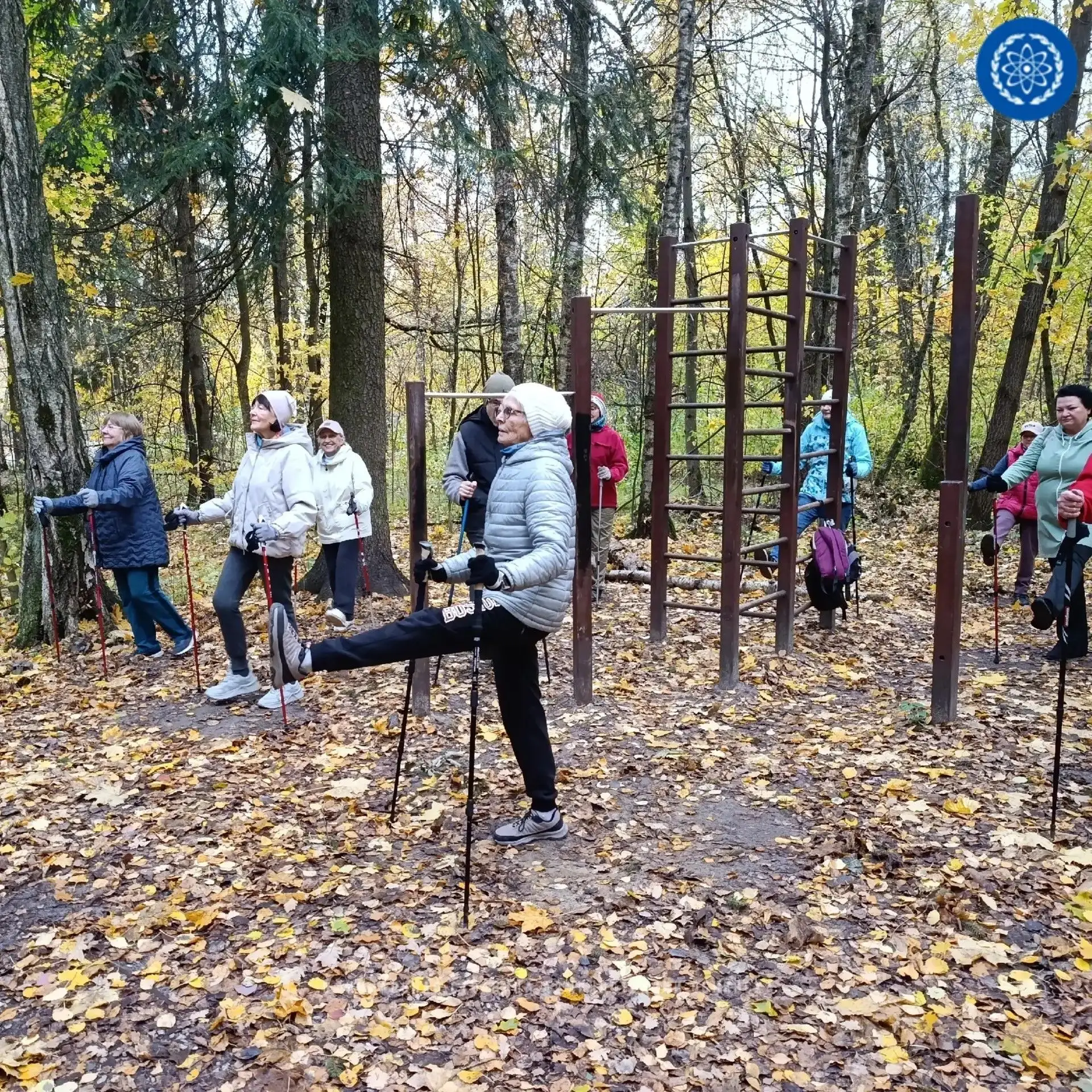 В Городском парке проходят занятия по северной ходьбе