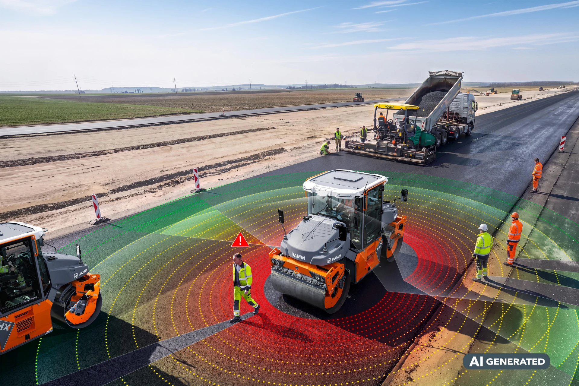 Hamm │ Brake Assist обеспечивает безопасность работ на строительной площадке