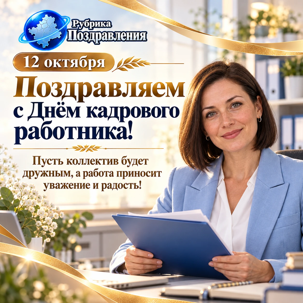 💐 12 октября — поздравляем с Днём кадрового работника!