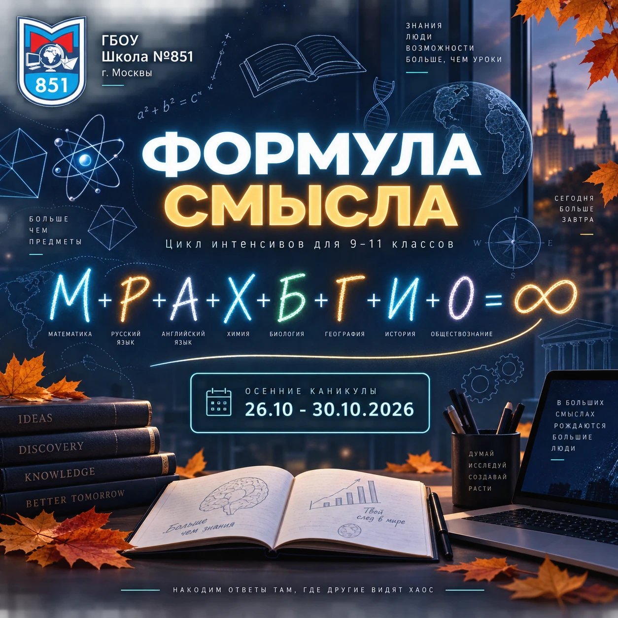 🍁 «ФОРМУЛА СМЫСЛА»: КАНИКУЛЫ, КОТОРЫЕ РАБОТАЮТ НА ТВОЙ РЕЗУЛЬТАТ