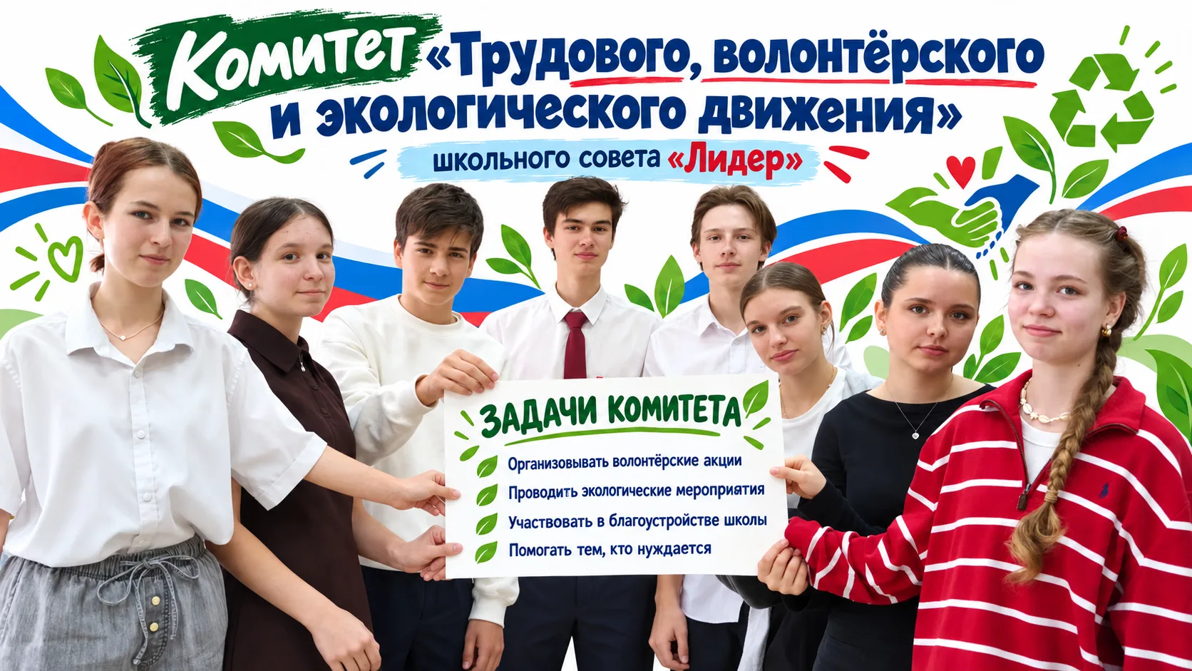 🥁Перед вами активисты комитета «Организации труда, волонтерского и экологического движ...