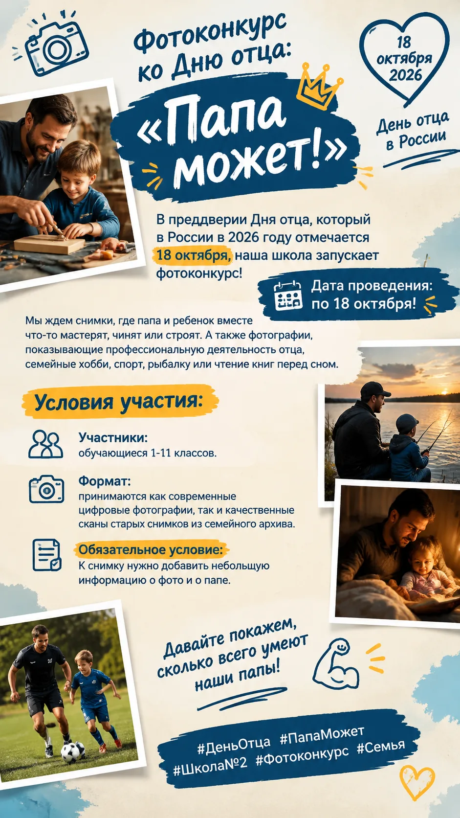 📸 Фотоконкурс ко Дню отца: «Папа может!»