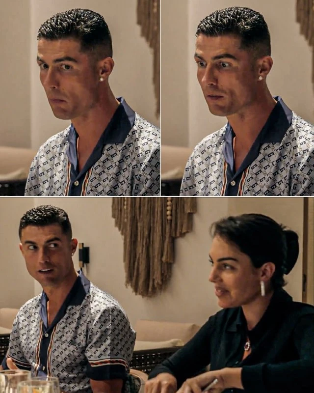 Лицо Криштиану Роналду после того, как его сын сказал ему, что самый известный человек,...