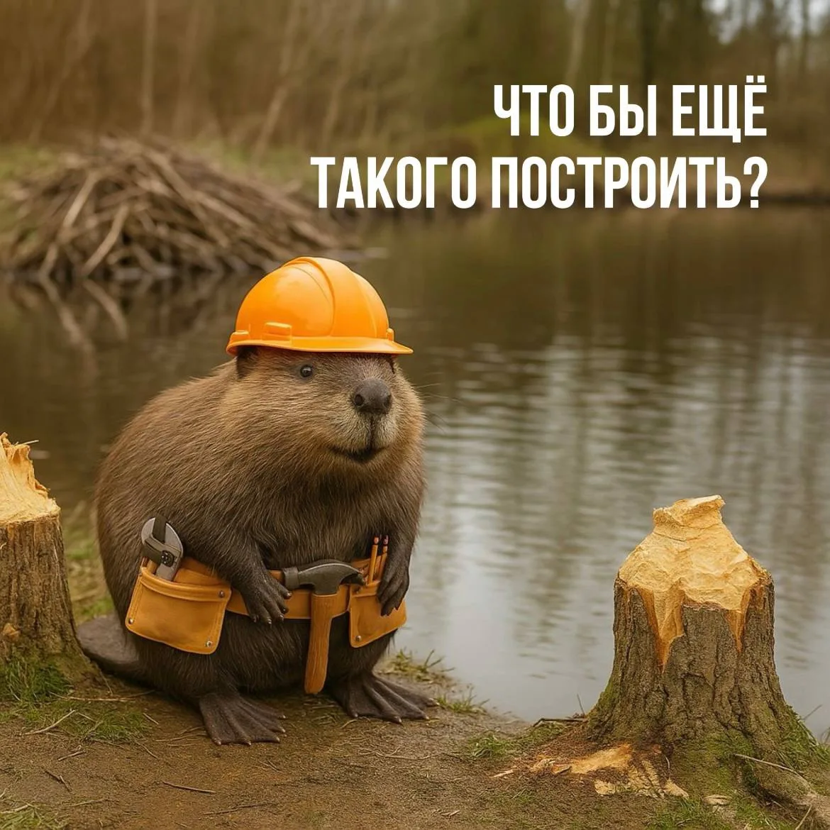 Сидим с бобром за столом 🦫