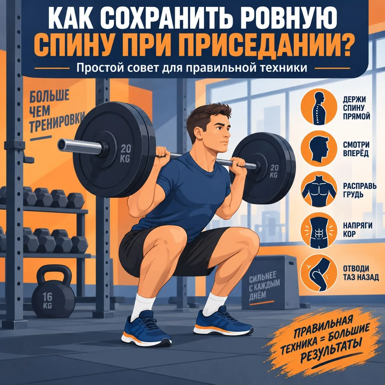 🏋 Знакомая ситуация: встаёте со штангой, а спина предательски округляется?