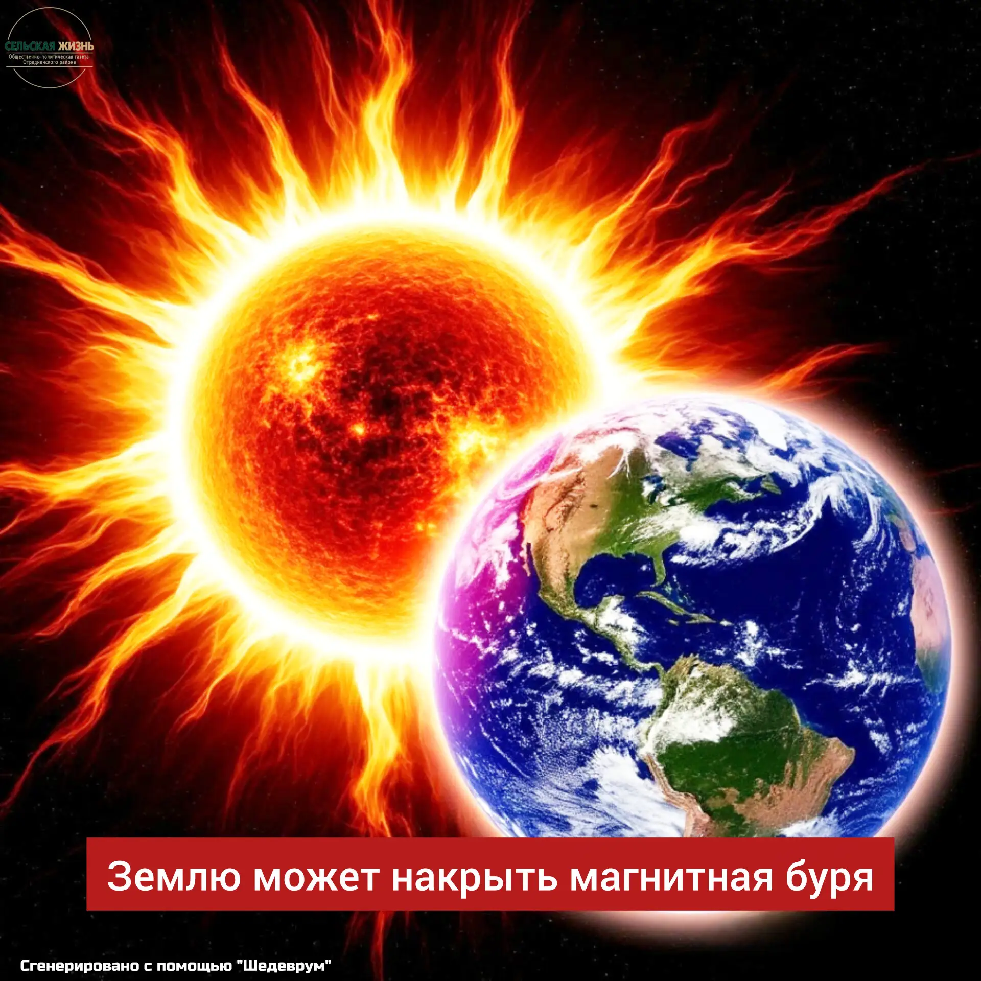 ☄️Отголоски мощных солнечных вспышек доберутся до Земли днем 13 октября. Вероятность ма...