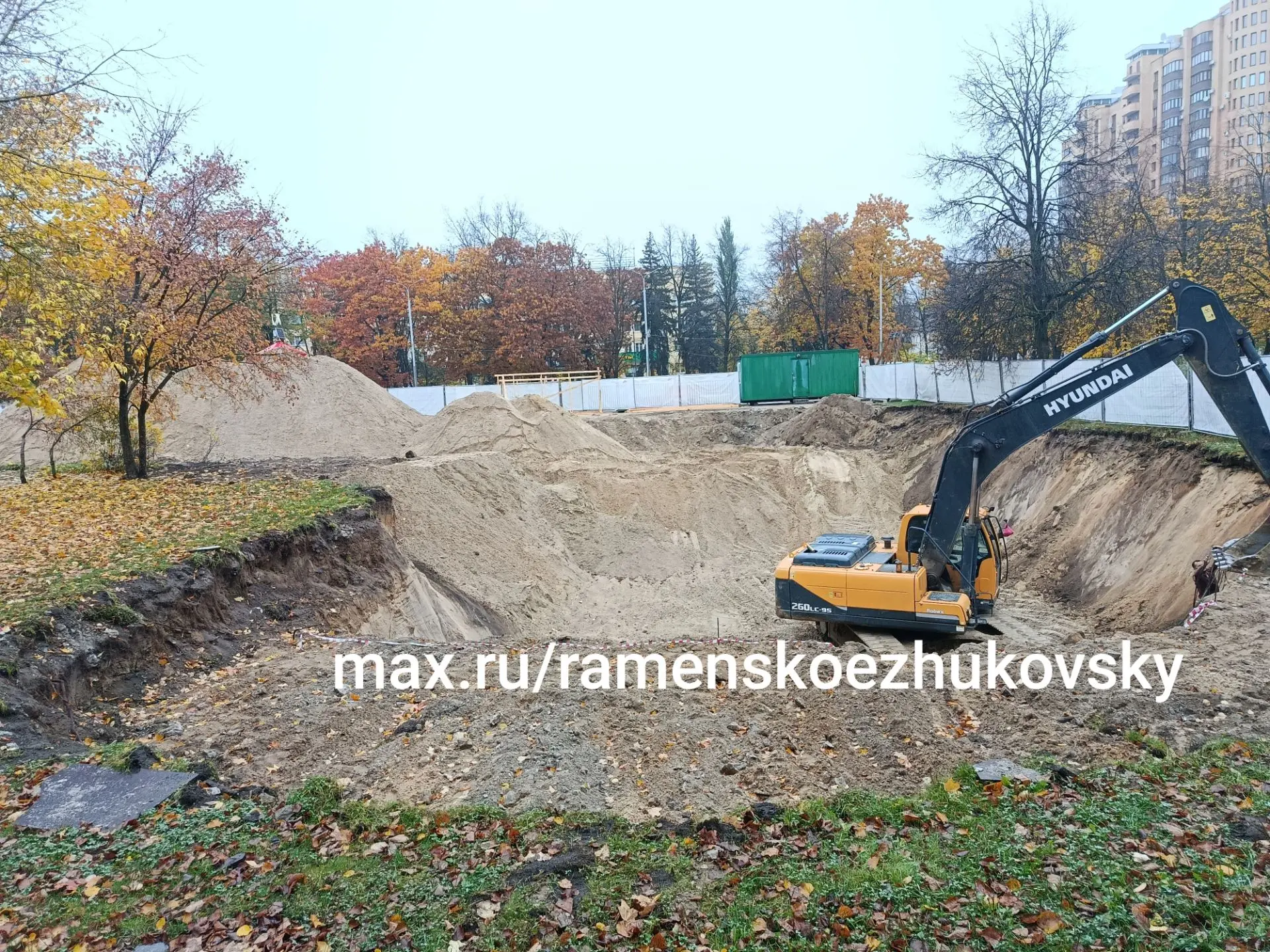 В Жуковском проводится благоустройство сквера «28 квартал» на улице Фрунзе
