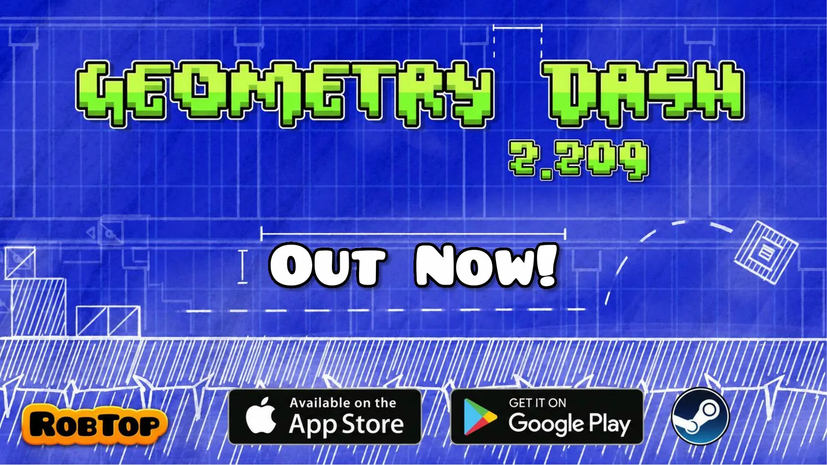 ↗️ Geometry Dash получила обновление 2.209 - с сохранениями платформера и маркерами сме...