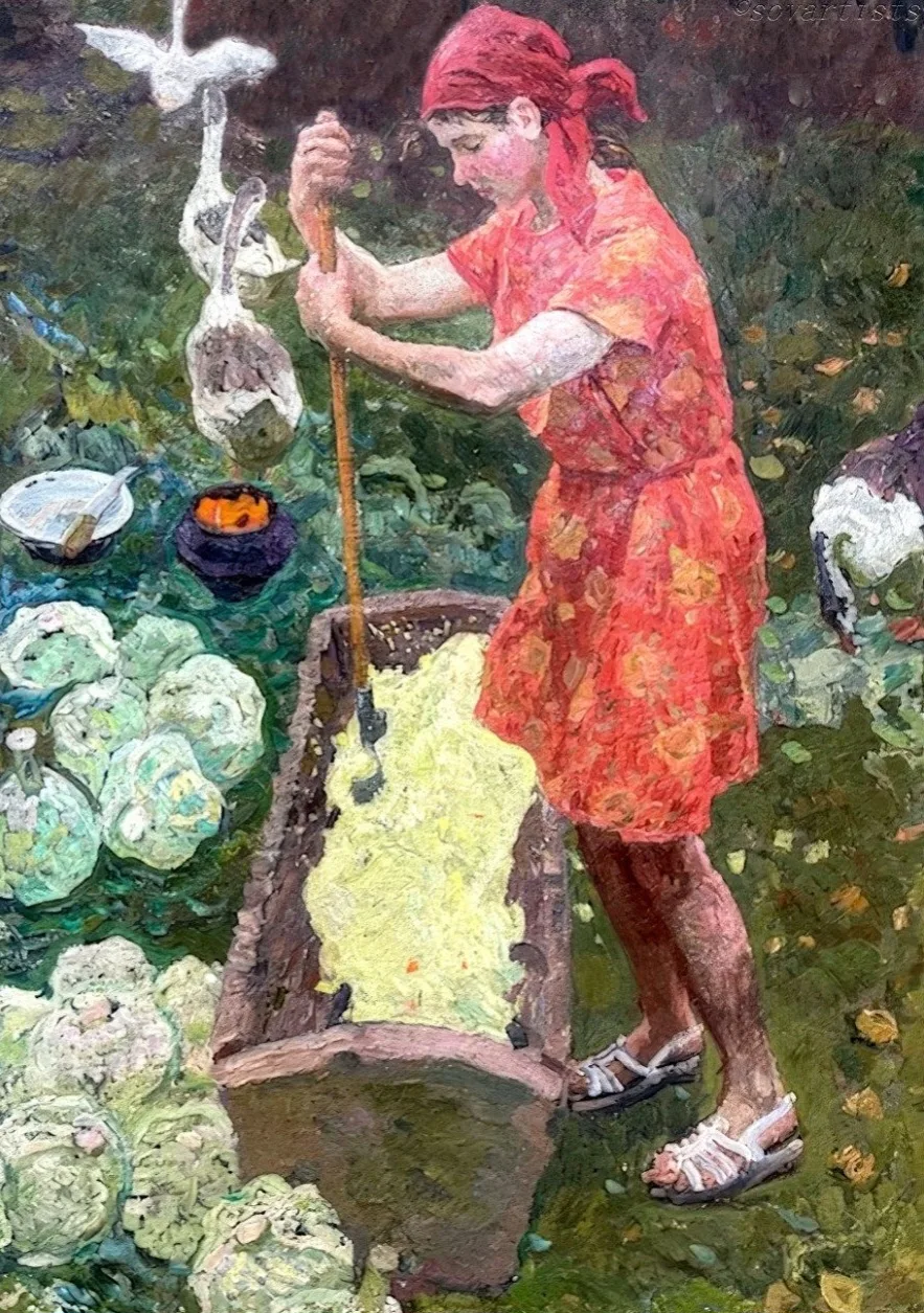 "Осень. Рубка капусты", 1963 г.