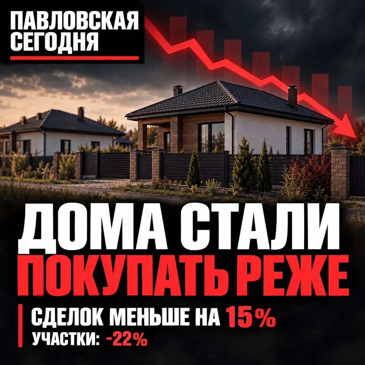 🏠 Дома стали покупать реже