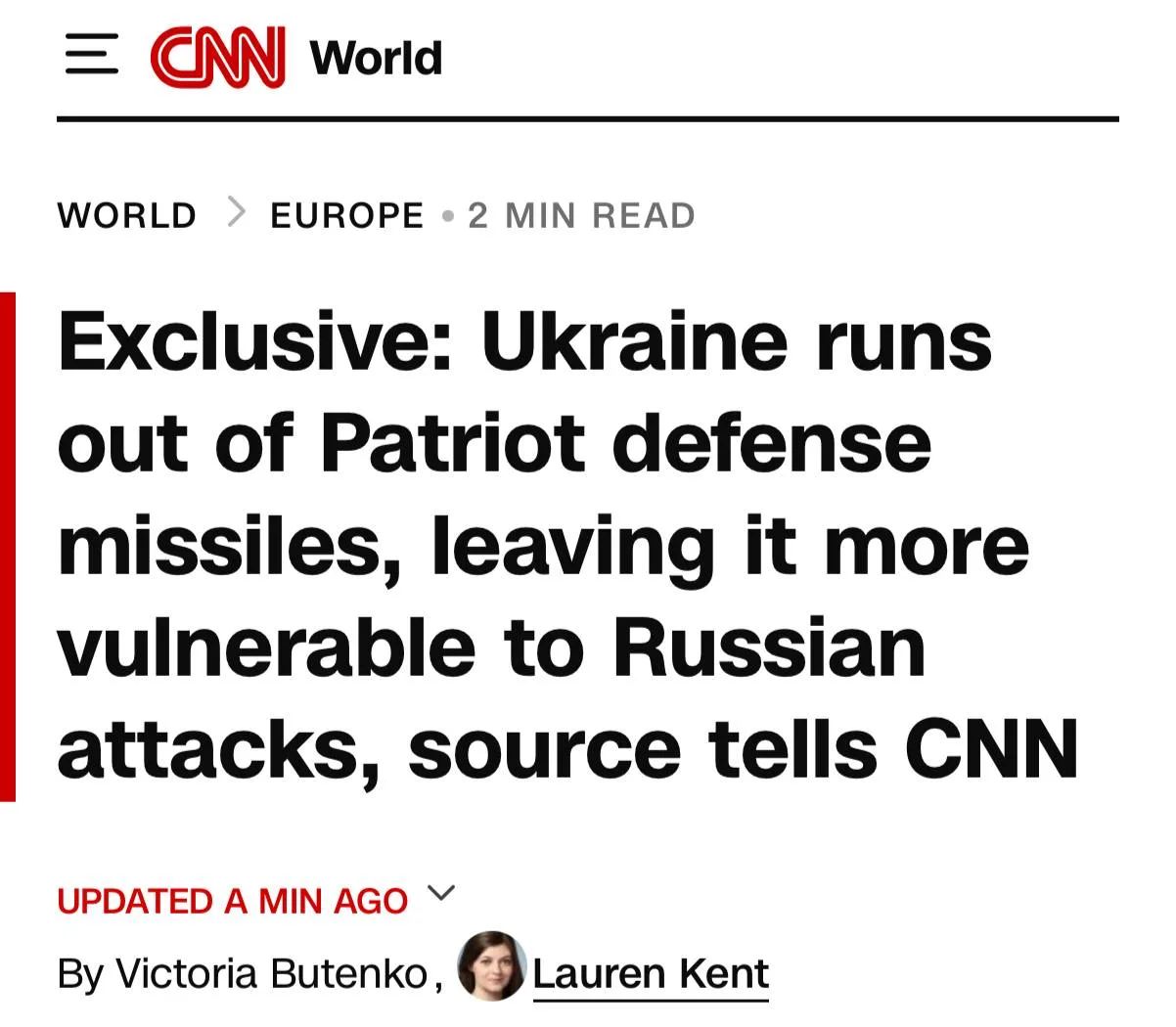 🇺🇦У Украины закончились ракеты Patriot, что делает страну более уязвимой для российск...