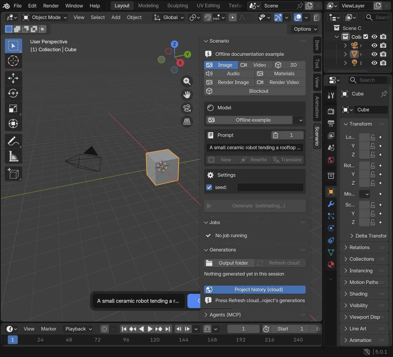 Сцену в Blender можно собрать по описанию — разрабы Scenario выпустили опенсорсный плаг...
