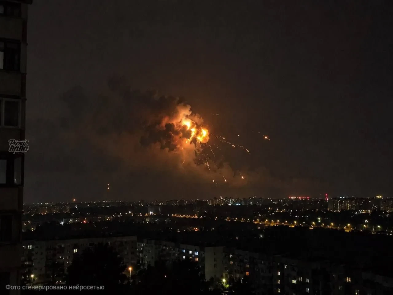 3+ взрыва к западу от Ростова