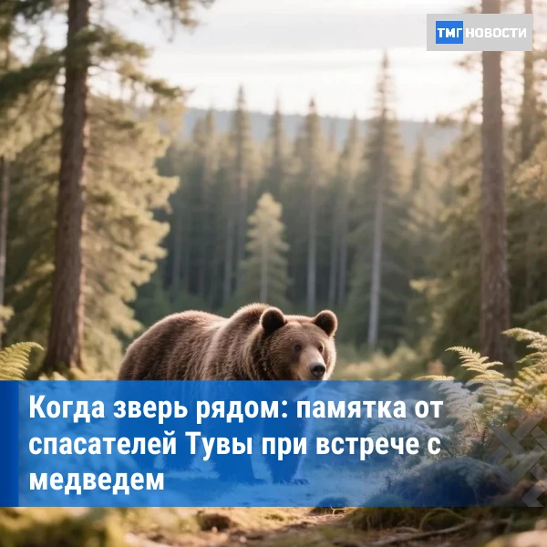 ⚡Не провоцируйте зверя: в Туве напомнили, как вести себя при встрече с медведем
