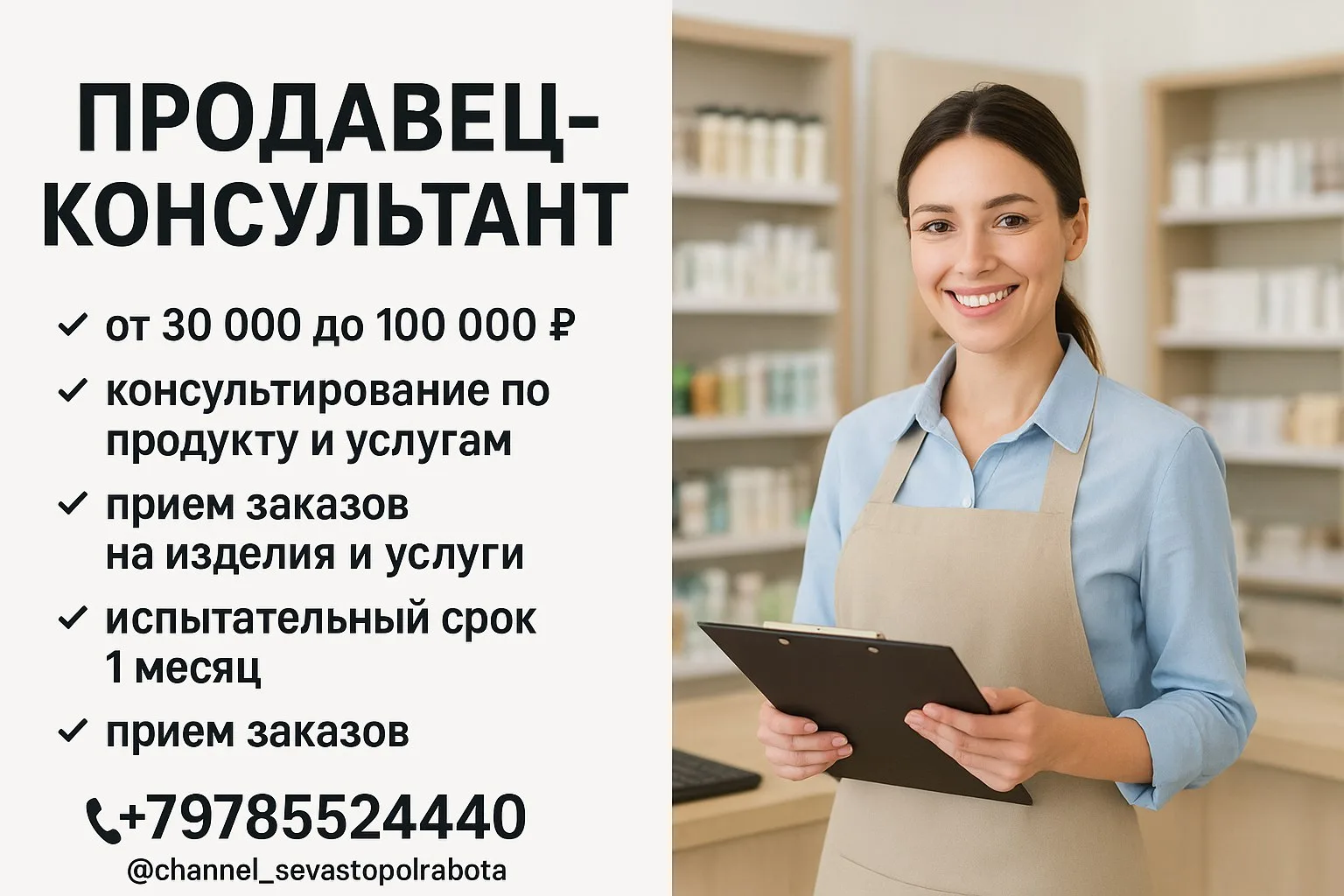 🔊 ПРОДАВЕЦ-КОНСУЛЬТАНТ