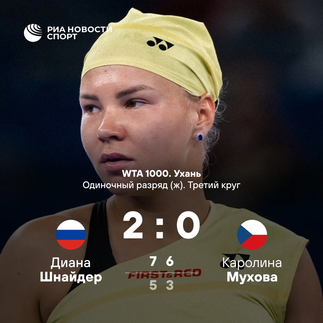🎾🔥 Диана Шнайдер — в четвертьфинале «тысячника» в Ухане
