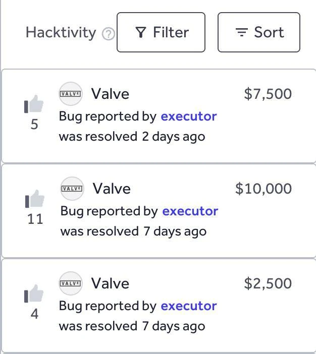 😎 Специалисты по поиску уязвимостей получают от Valve крупные выплаты: один из них зар...