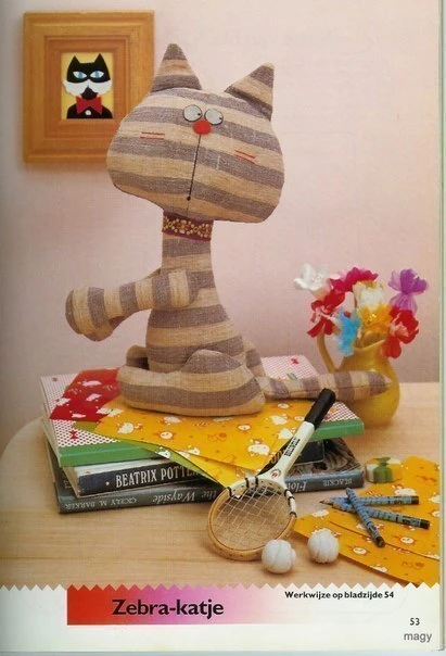 Кошки. Выкройка игрушки.
