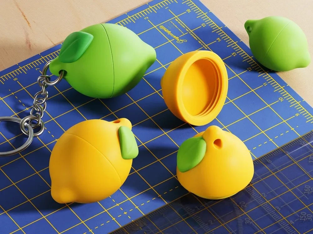 🍋 Брелок-контейнер в форме лимона
