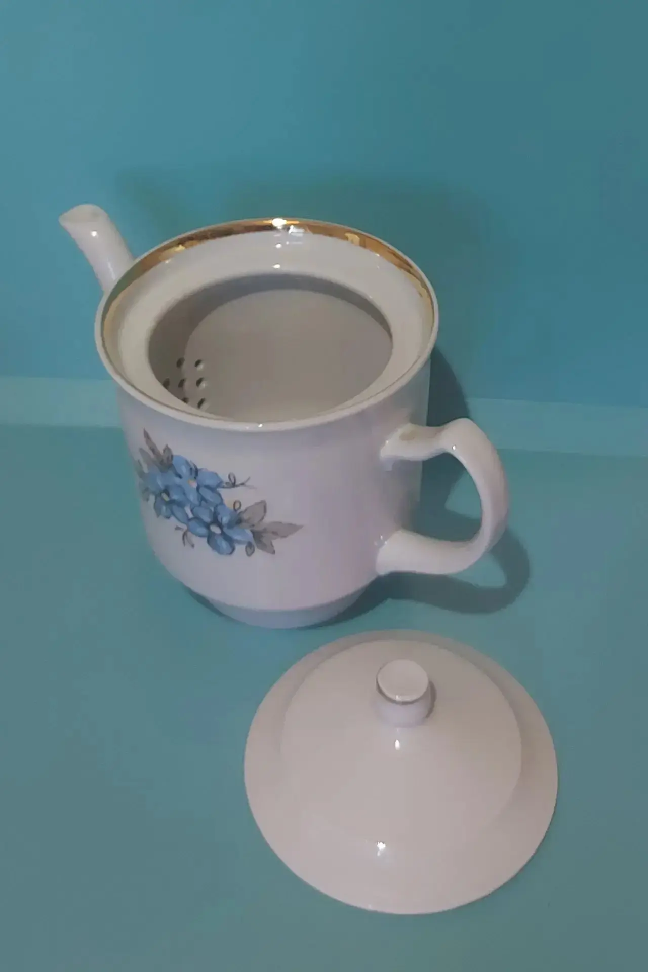 Чайник "Васильки". Фарфор.