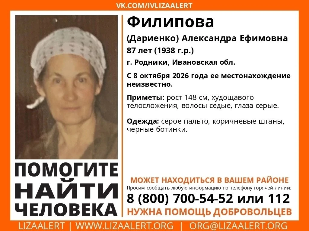 Πoиcкoвый oтpяд «ЛизaАлepт» пpocит пoмoщи в пoиcкe.