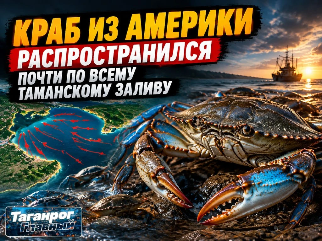 Краб из Америки распространился почти по всему Таманскому заливу