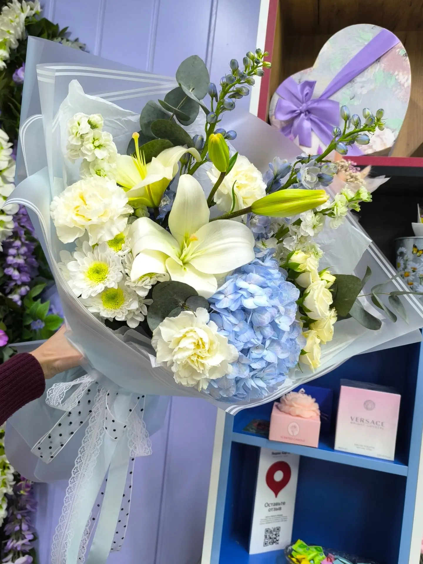 Нежно-голубая палитра, лёгкость и утончённость в каждом цветке 🩵💐