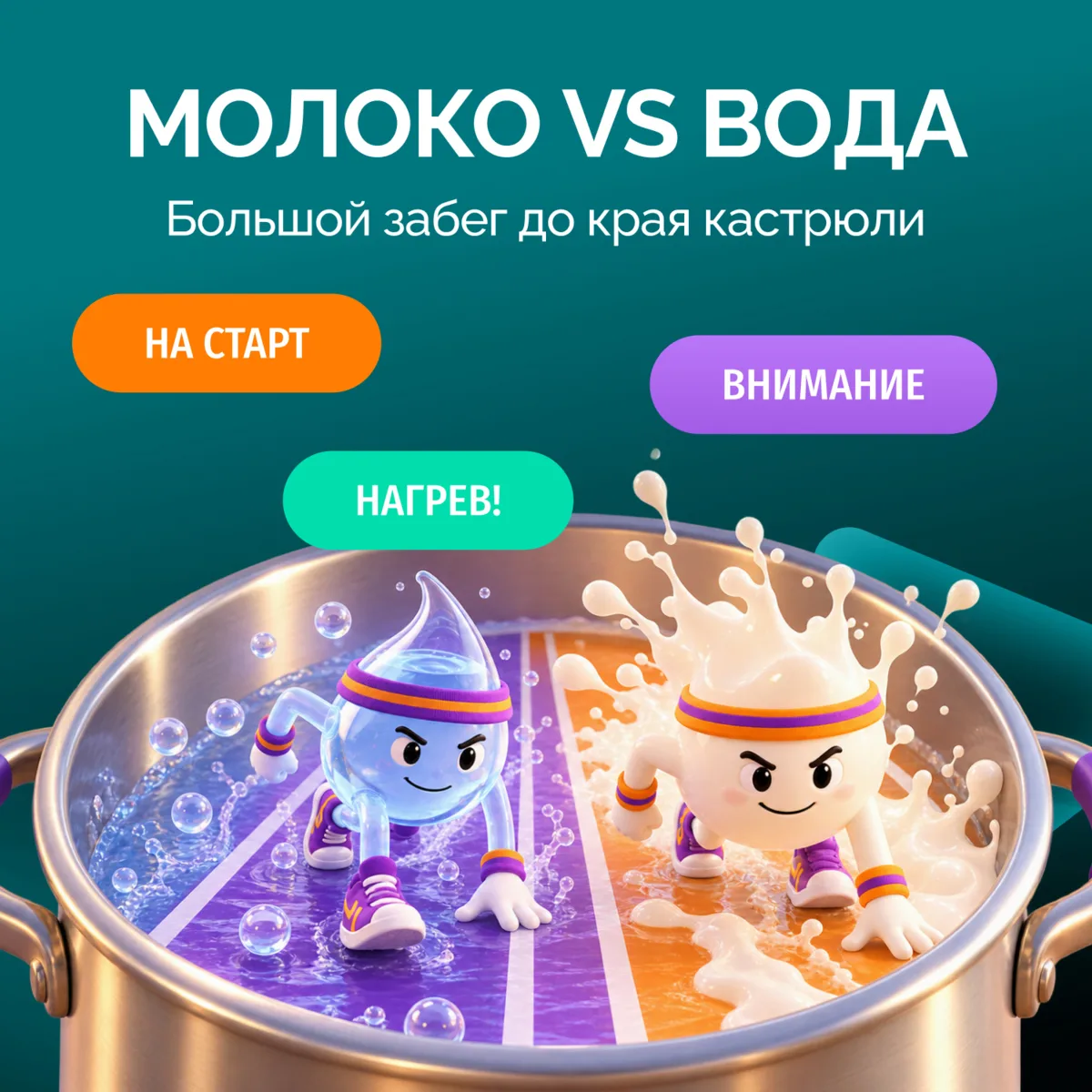 На кухонном стадионе скандал! Молоко вышло за пределы трассы.