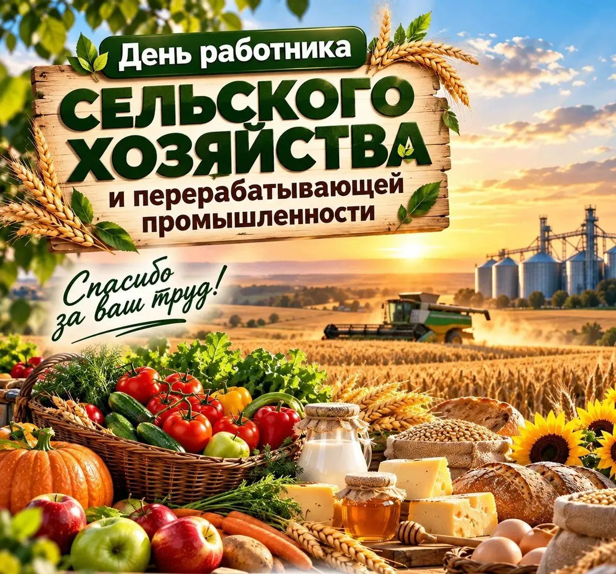 🎉 Сегодня — День работника сельского хозяйства и перерабатывающей промышленности! 🎉