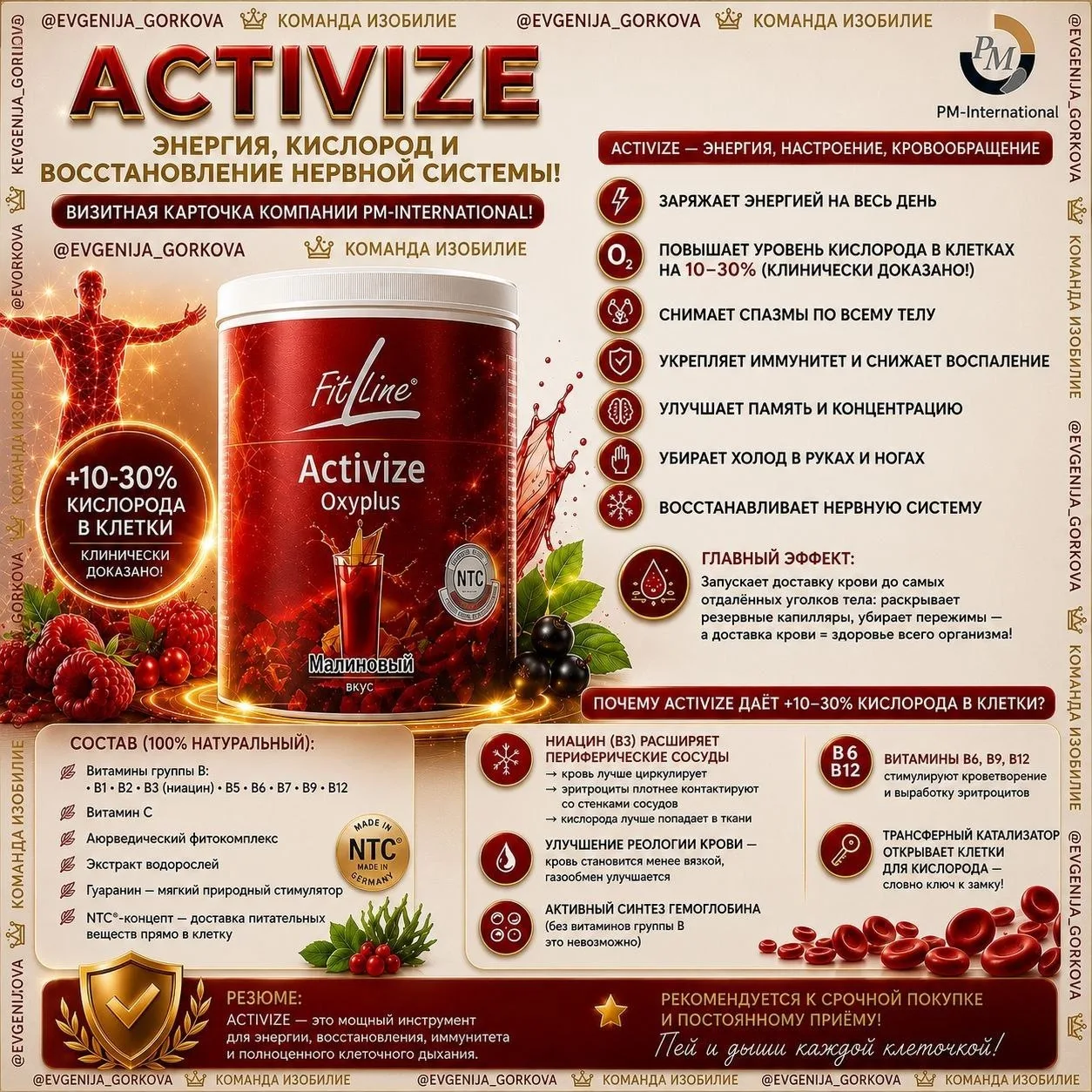 ​​ACTIVIZE — энергия, кислород и восстановление нервной системы!