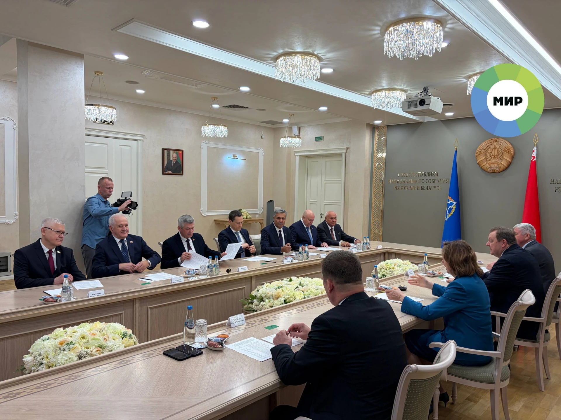 Председатель Совета Республики Национального собрания Беларуси Наталья Кочанова проводи...