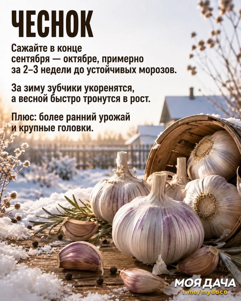 Что посадить под зиму: культуры для раннего урожая весной 🧺