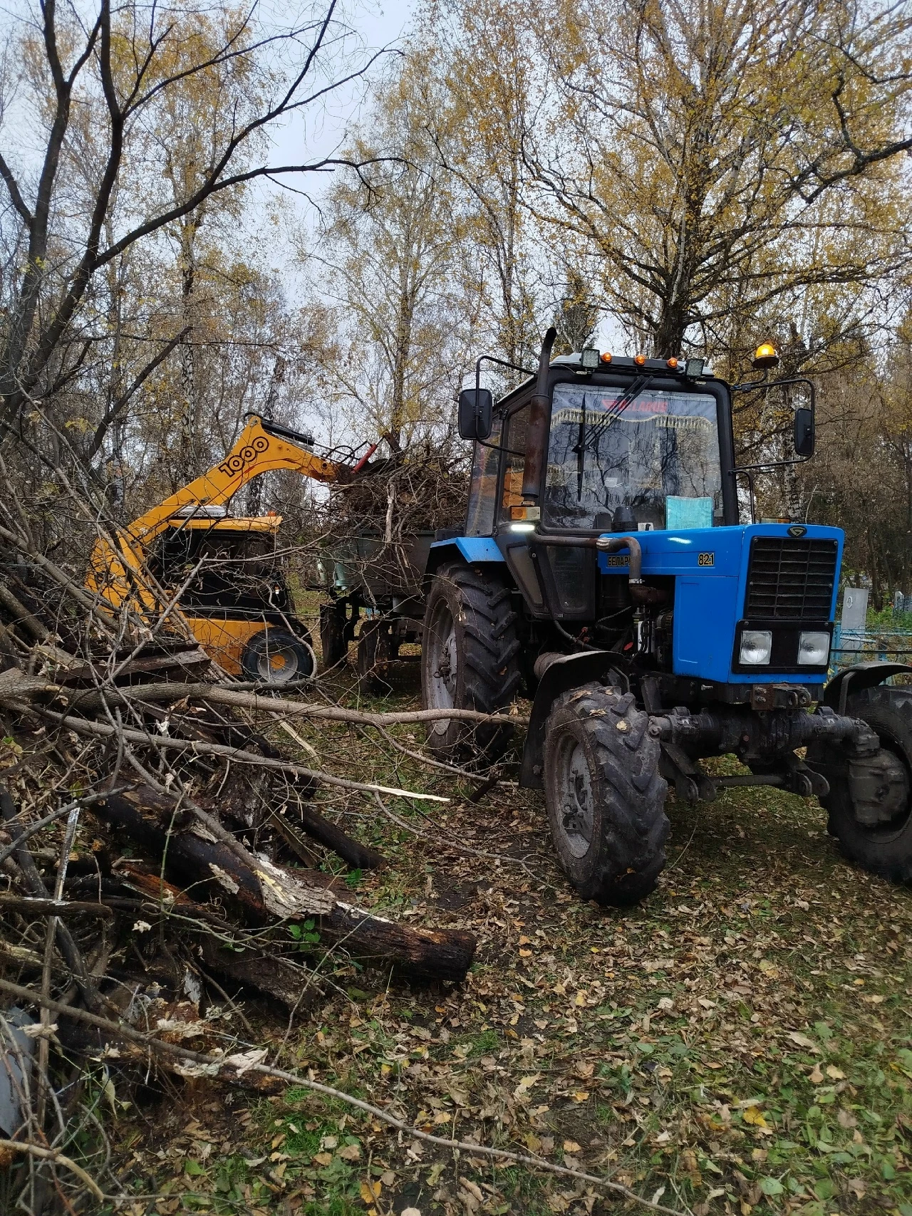 ДВЕСТИ КУБОВ МУСОРА И ВЕТОК ВЫВЕЗЕНО С ШАБАРЧИНСКОГО КЛАДБИЩА