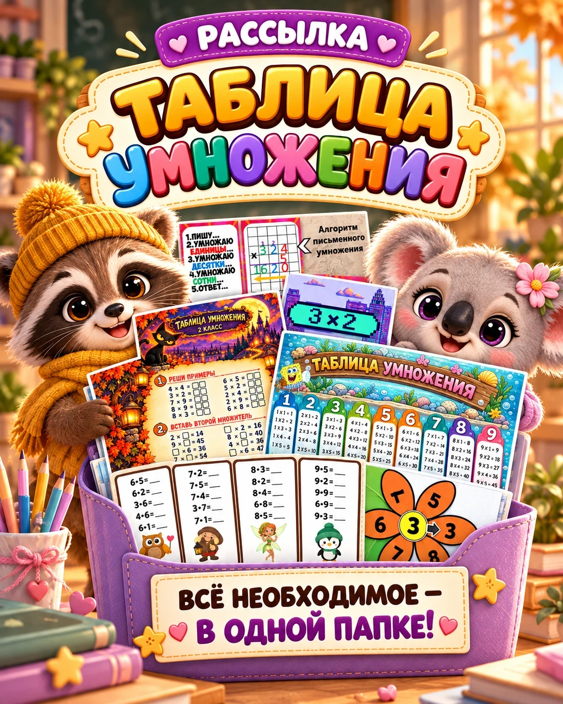 МАТЕРИАЛЫ ПО ТАБЛИЦЕ УМНОЖЕНИЯ — БЕСПЛАТНО 🥳