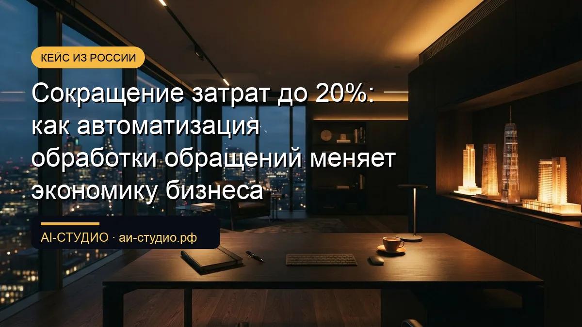Сокращение затрат до 20% за счет умной автоматизации