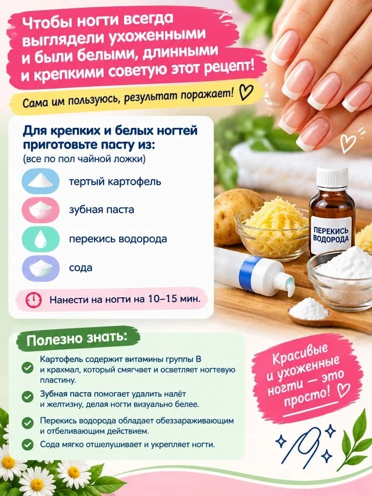 🌟 Верните своим ногтям ухоженный вид с помощью простой маски!
