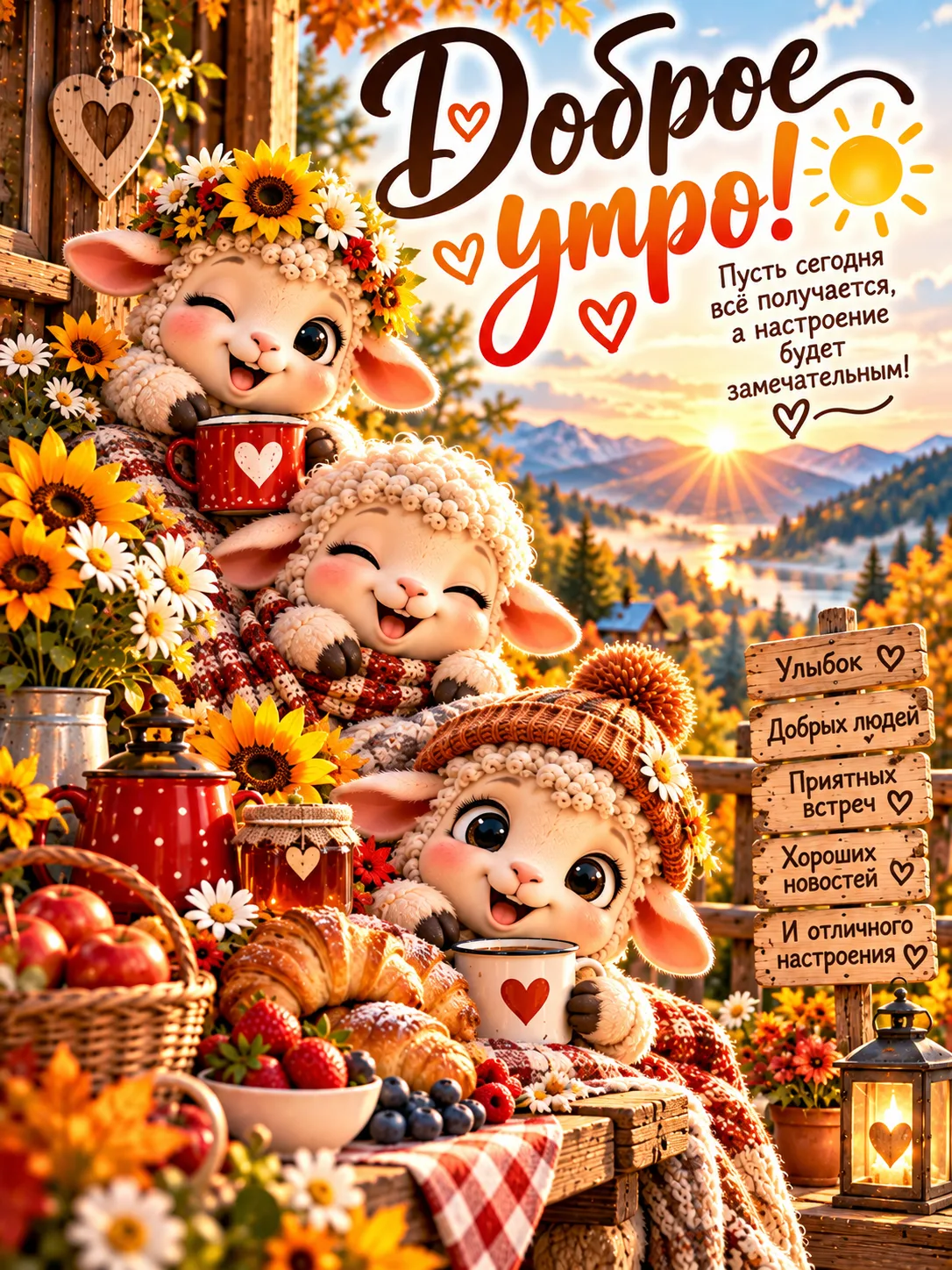 ☀️🐑 Доброе утро, мои хорошие! 🌻❤️