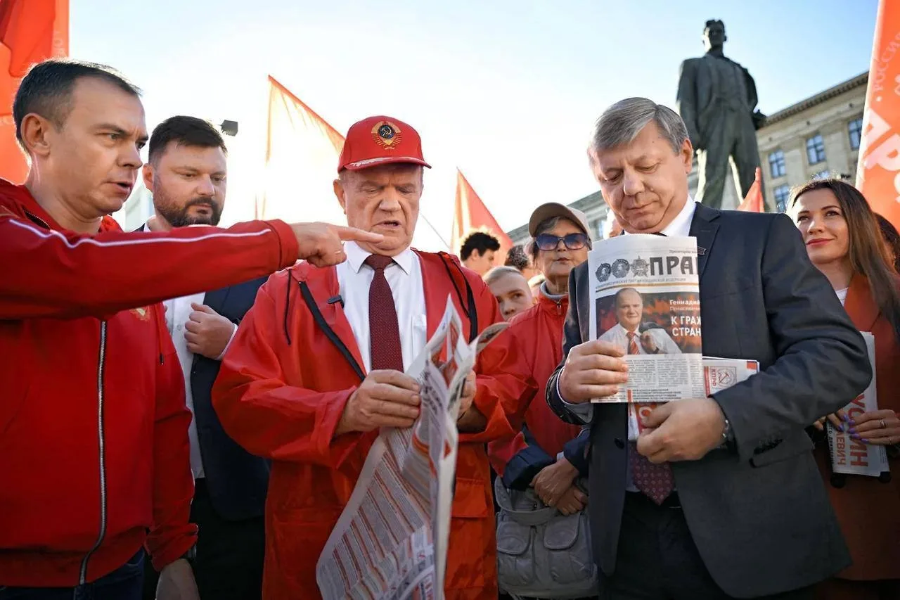 Первый зампред ЦК КПРФ 🟥 Юрий Афонин, главный коммунист в КПРФ 🟥 Геннадий Зюганов и д...