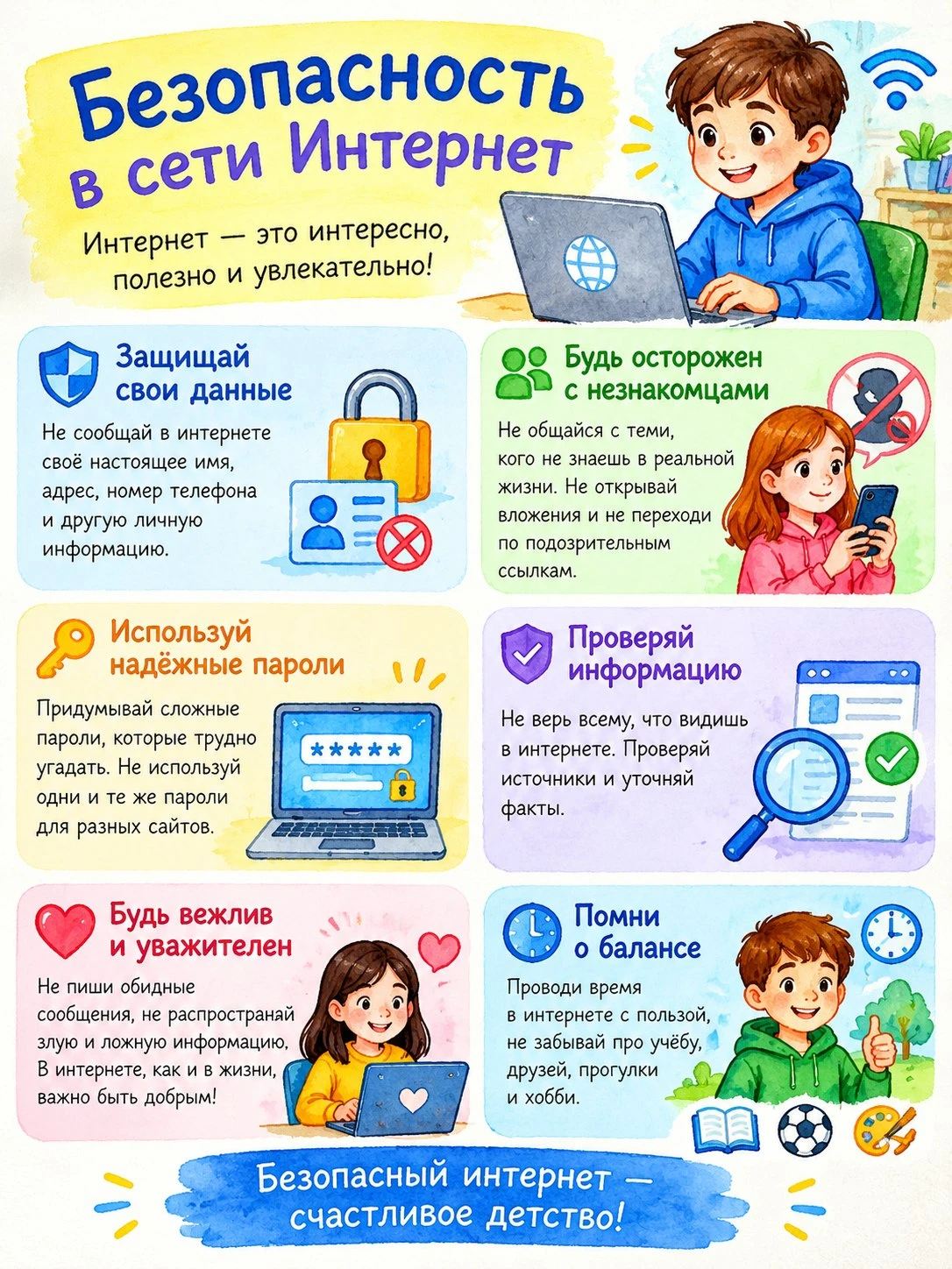 Делюсь с вами информационными постерами к РОВ Безопаность в Интернете