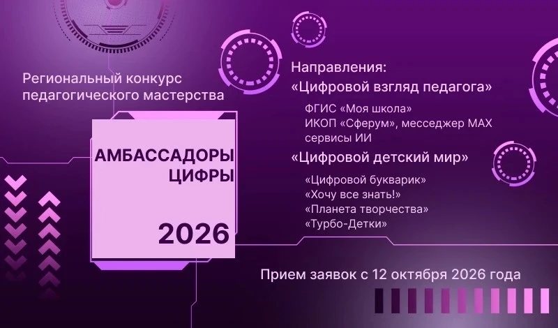 Начался прием заявок на региональный конкурс педагогического мастерства «Амбассадоры ци...
