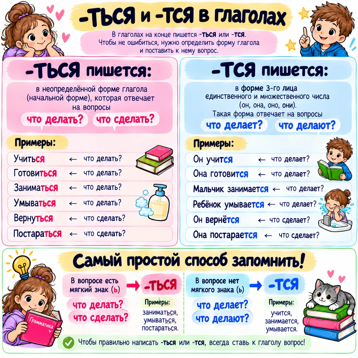 📚 Новая порция полезных шпаргалок, сегодня - по русскому языку!