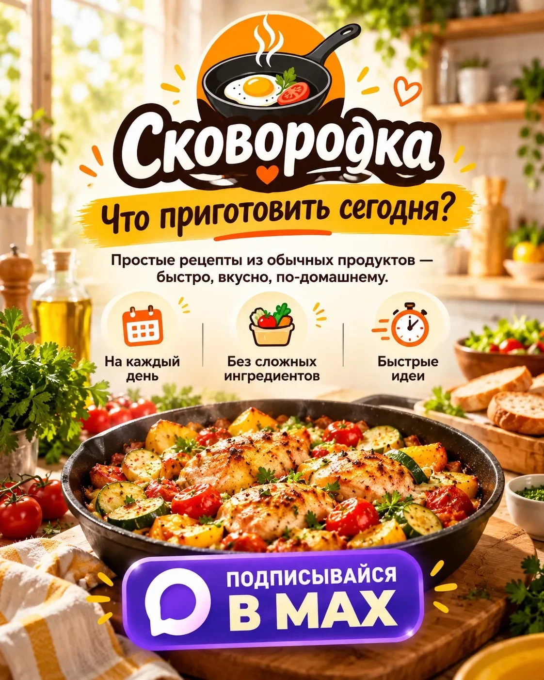 🍳 В ХОЛОДИЛЬНИКЕ ЕДА ЕСТЬ. А ЧТО ИЗ НЕЁ ГОТОВИТЬ — НЕПОНЯТНО.