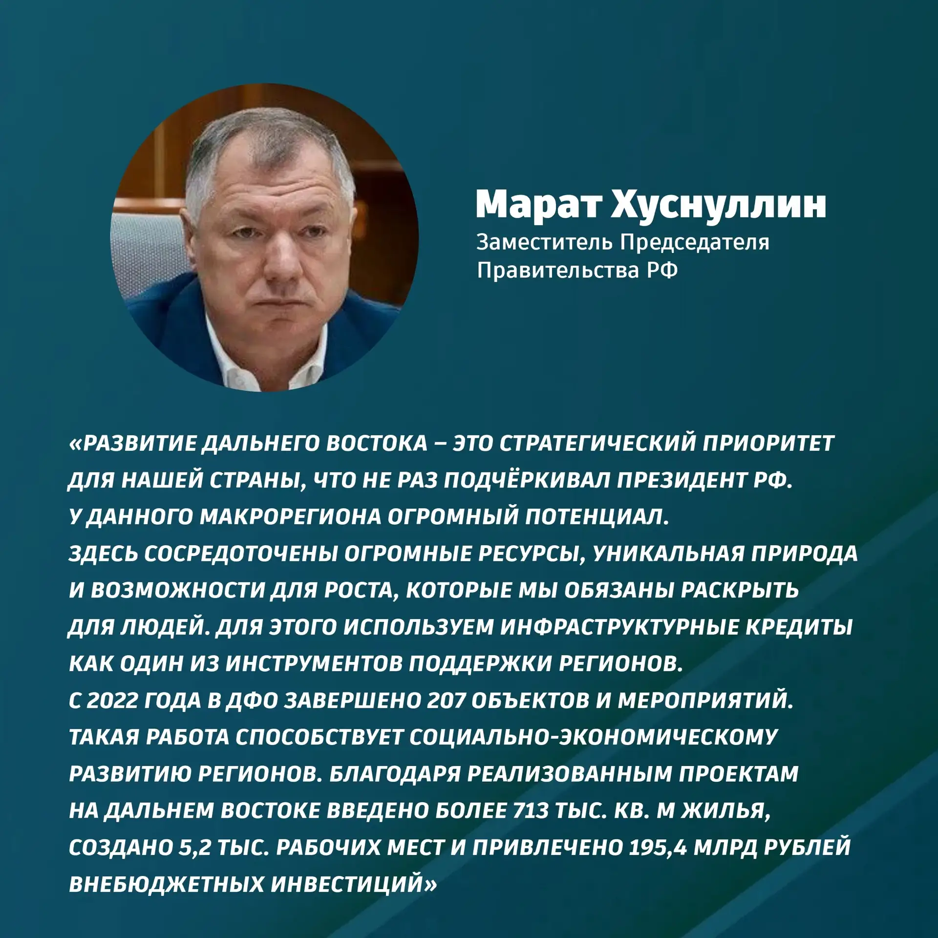 🏢 Благодаря инфраструктурным кредитам на Дальнем Востоке введено более 713 тыс. кв. м ...