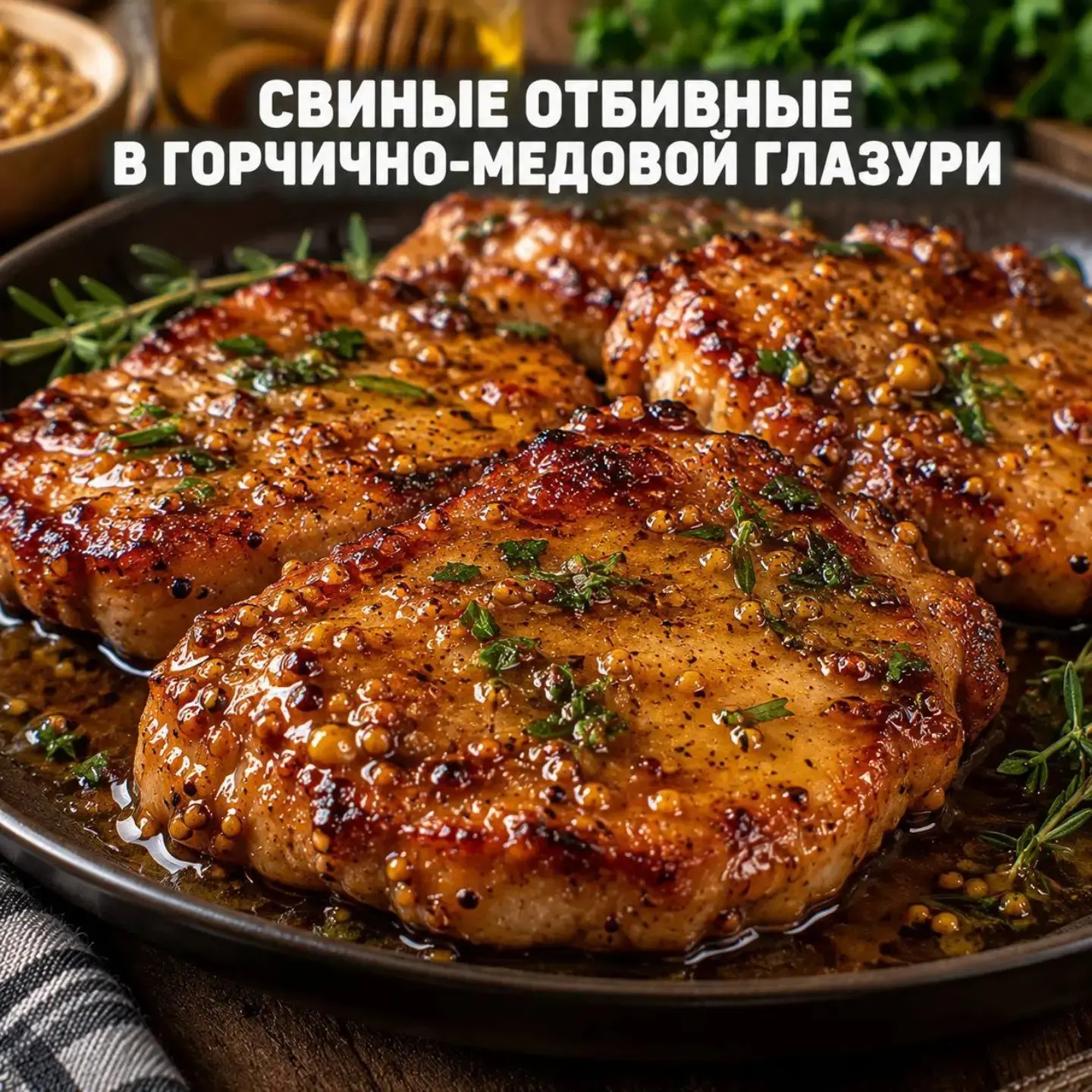 🍖 СВИНЫЕ ОТБИВНЫЕ В ГОРЧИЧНО-МЕДОВОЙ ГЛАЗУРИ