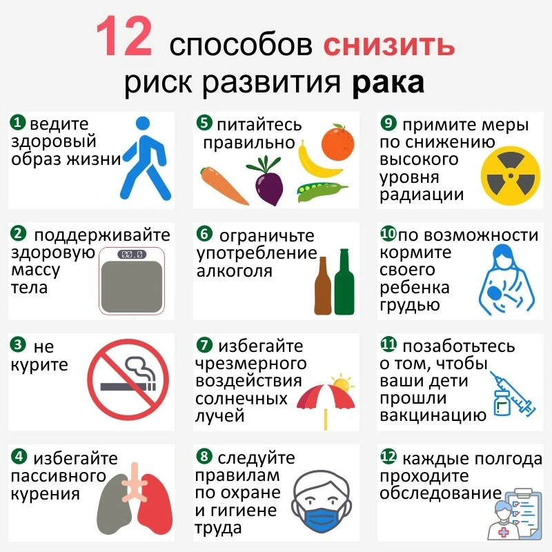 🥦Сбалансированное питание и регулярный спорт — это базовая защита от онкологии.