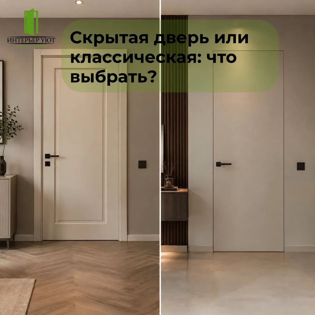 Скрытая дверь или классическая — что выбрать? 🚪