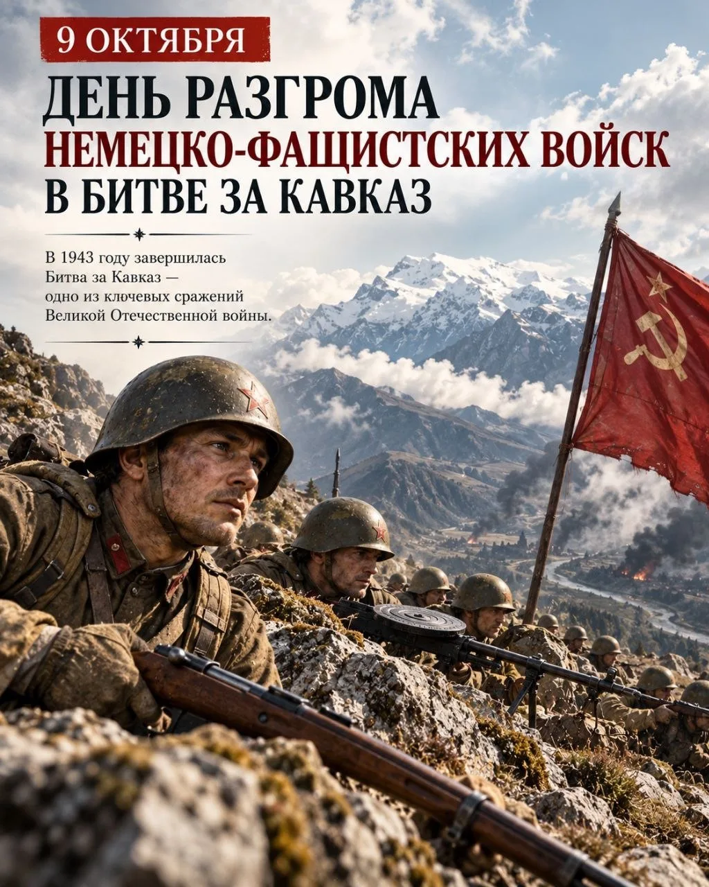 9 октября — День воинской славы России! В этот день в 1943 году была поставлена точка в...